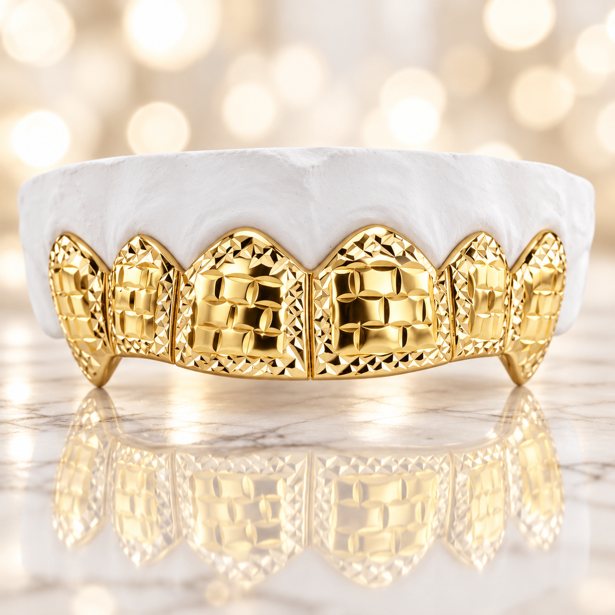 JDWR5-BRICKS- 6 Teeth Solid Diamond Cut Grill