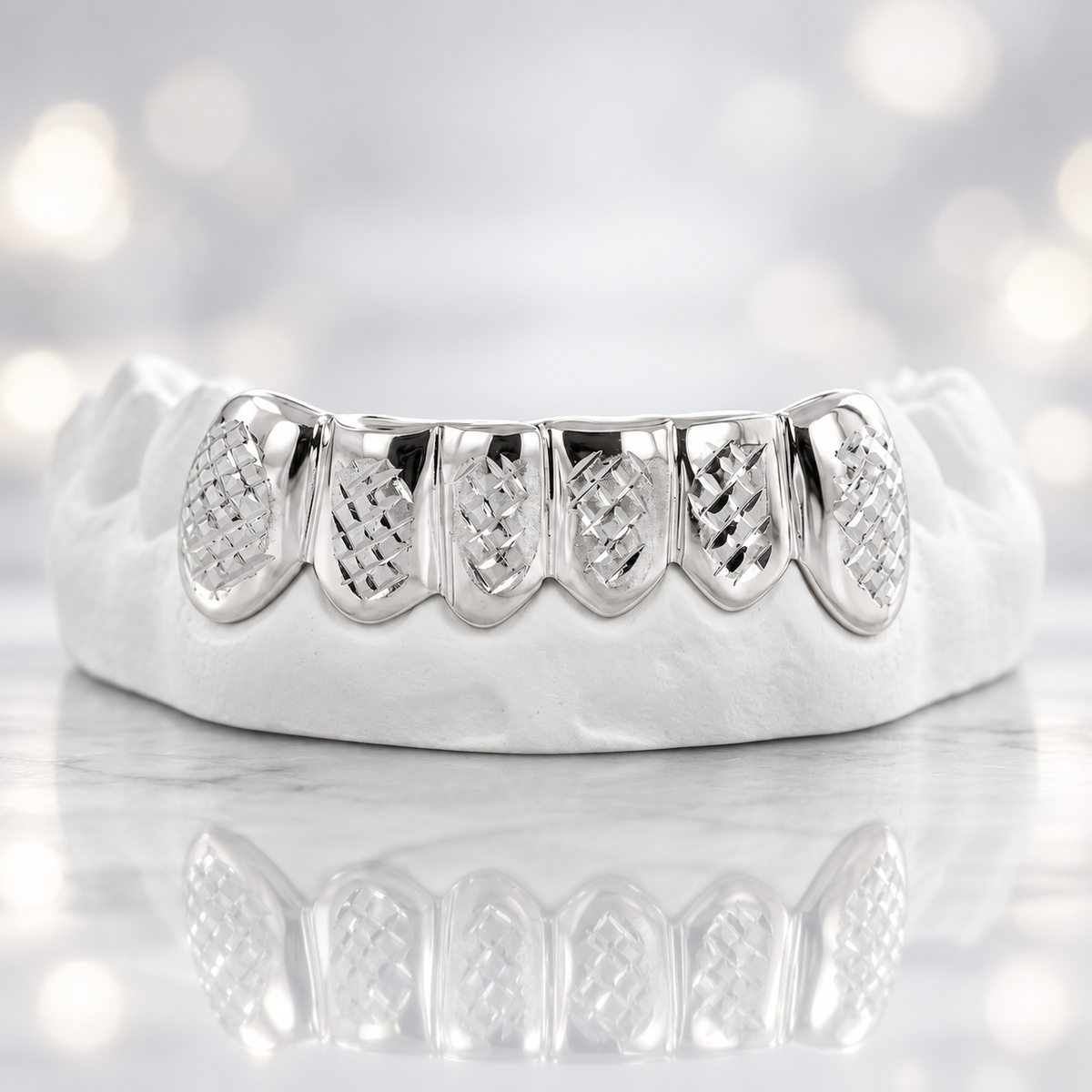 JDWR-41-6 Teeth Two Tone Grill With Diamond Cuts