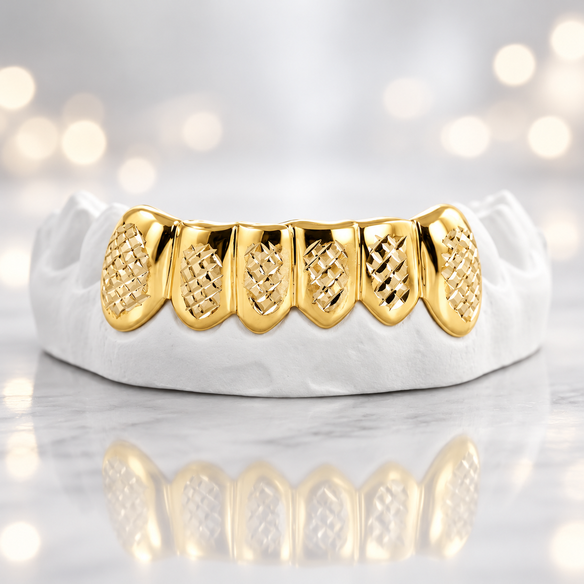 JDWR-41-6 Teeth Two Tone Grill With Diamond Cuts