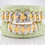 JDWR-151510- 6 TOP OR 6 BOTTOM DIAMOND CUT GRILL