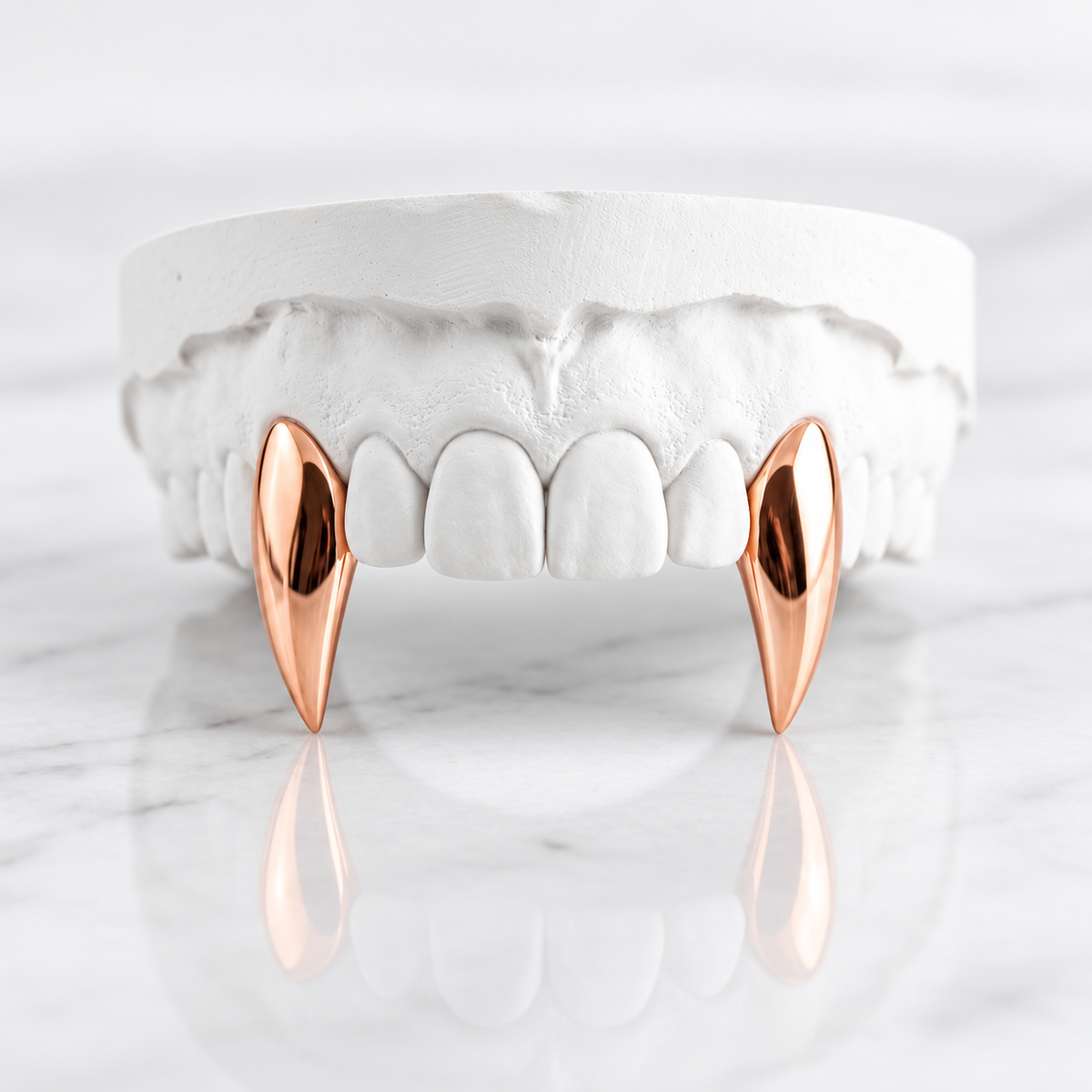 JDWR-G55-Vampire Fangs 2 teeth Gold Fangs -