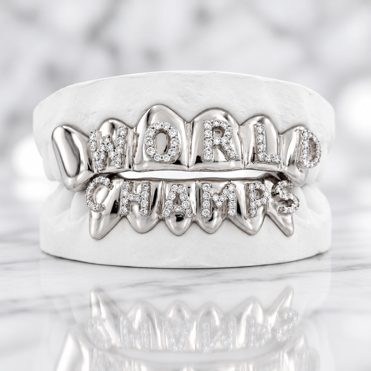 JDWR-048 - TOP 6 BOTTOM 6 TEETH Engraved World Series Grillz