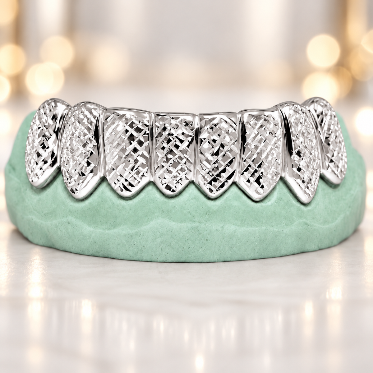 JDWR-105- 8 TOP OR 8 BOTTOM Teeth Diamond Cut Grill