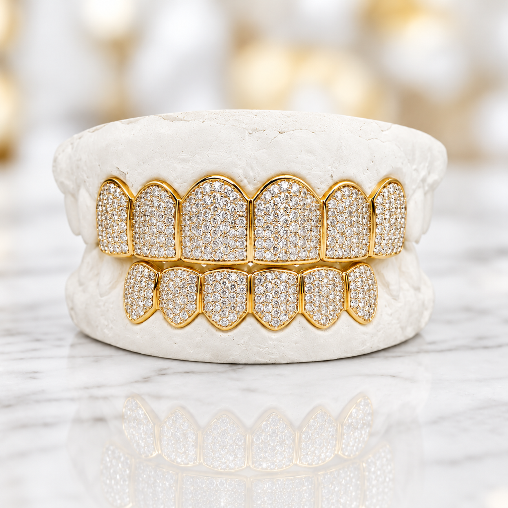 JDWR-C108E MICRO DIAMOND PRONG SET GRILL