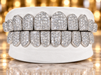 JDWR-G-Yella Beezy's Honeycomb Prong Set Diamond Grill