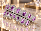 JDWR-G4050-Honeycomb Prong / Pink Emerald cut