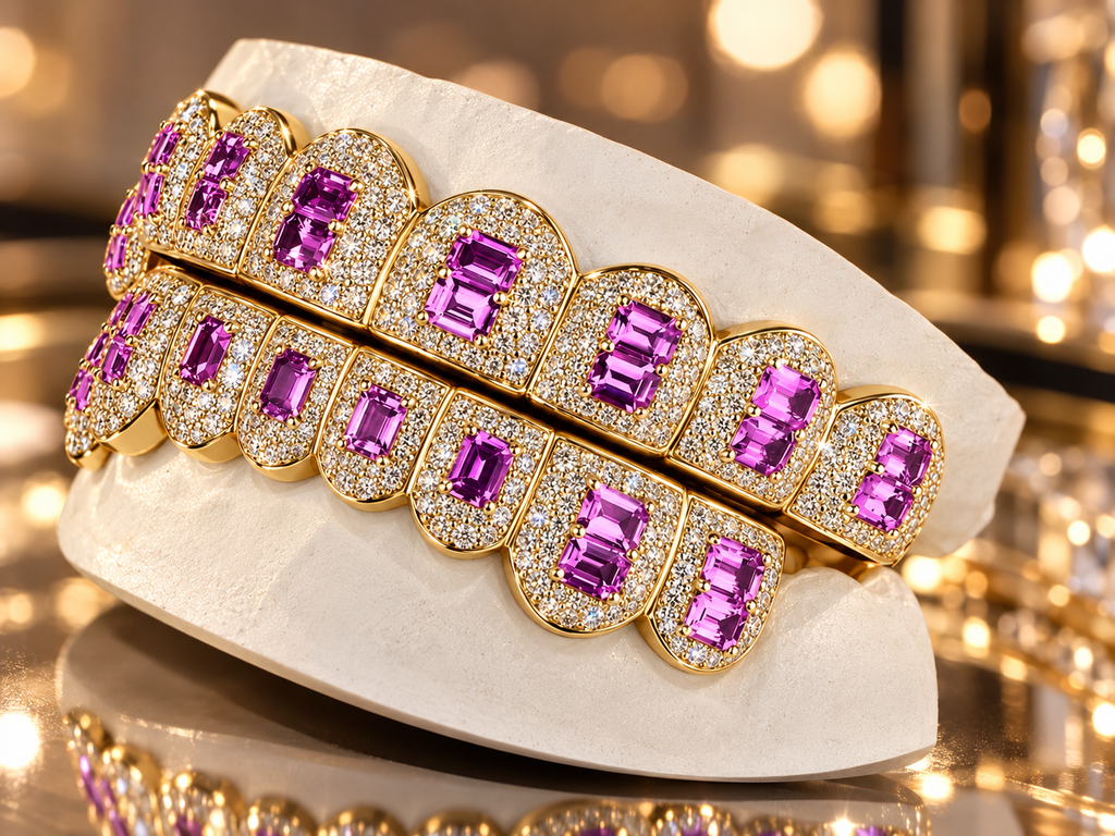 JDWR-G4050-Honeycomb Prong / Pink Emerald cut