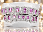 JDWR-G4050-Honeycomb Prong / Pink Emerald cut