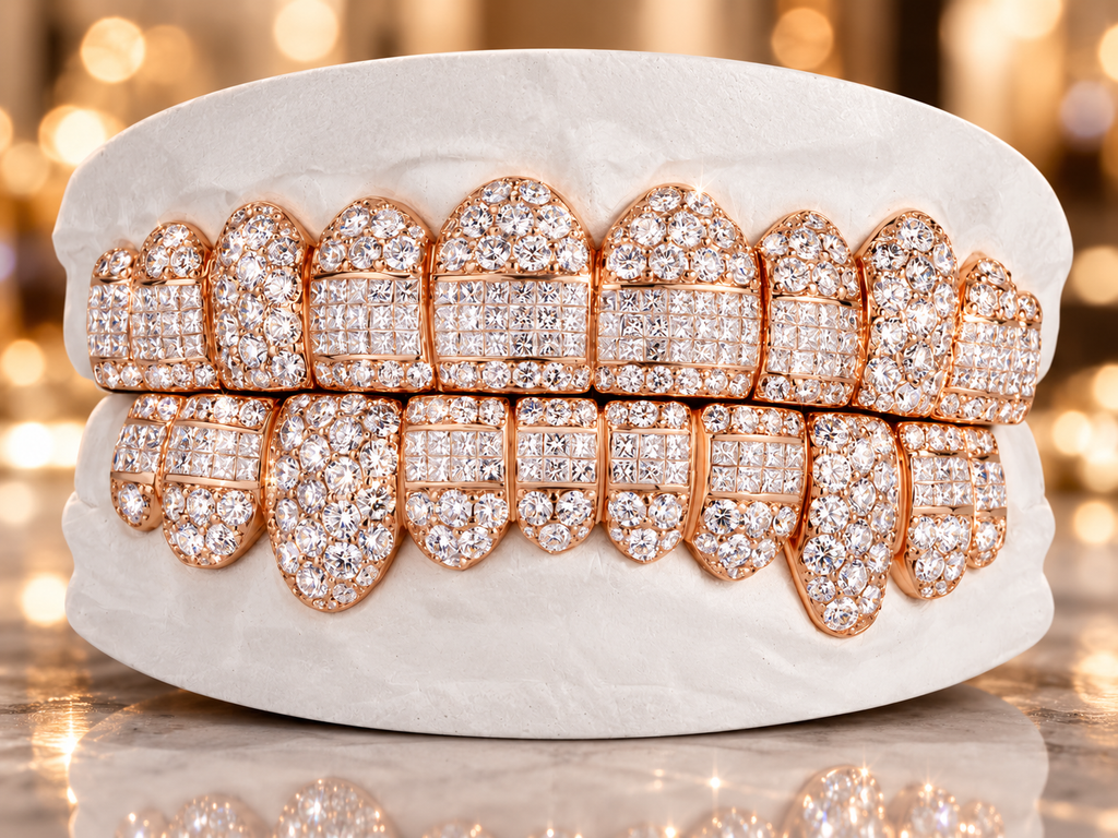 JDWR- GV1030-Honeycomb Prong / INVISBALE Set Diamond Grill
