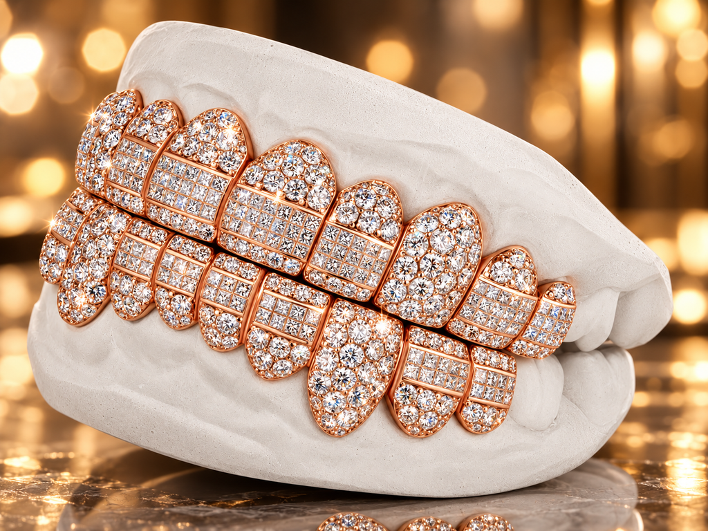 JDWR- GV1030-Honeycomb Prong / INVISBALE Set Diamond Grill