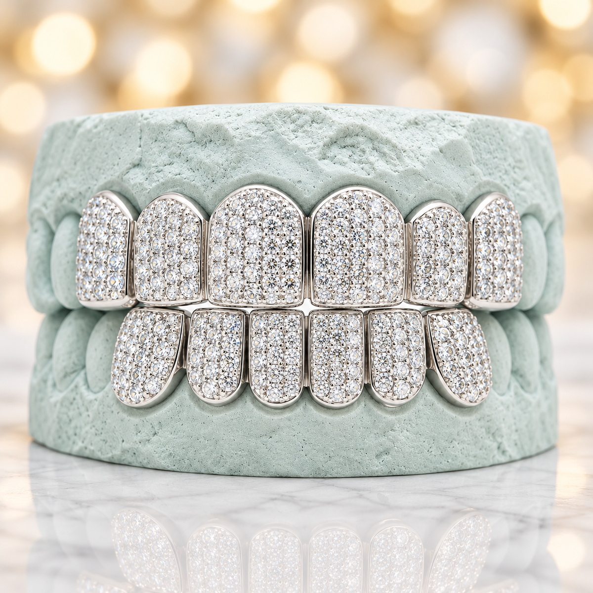 JDWR-S151806-2-NEW -18K Individual Diamond Prong Set Permanent Teeth