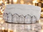 JDWR- GV1020-Tri Colors Yellow, White,Rose Honeycomb Prong / INVISBALE Set Diamond Grill