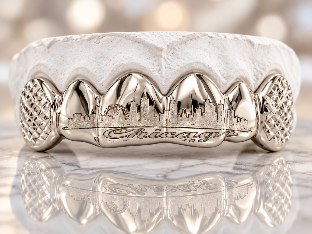 JDWR-ENG172301 6 Solid 4 Engraved Teeth Grill