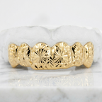 JDWR-TVJ-6045 - Custom 6 Teeth Solid Grill with Sunburst Diamond Cuts