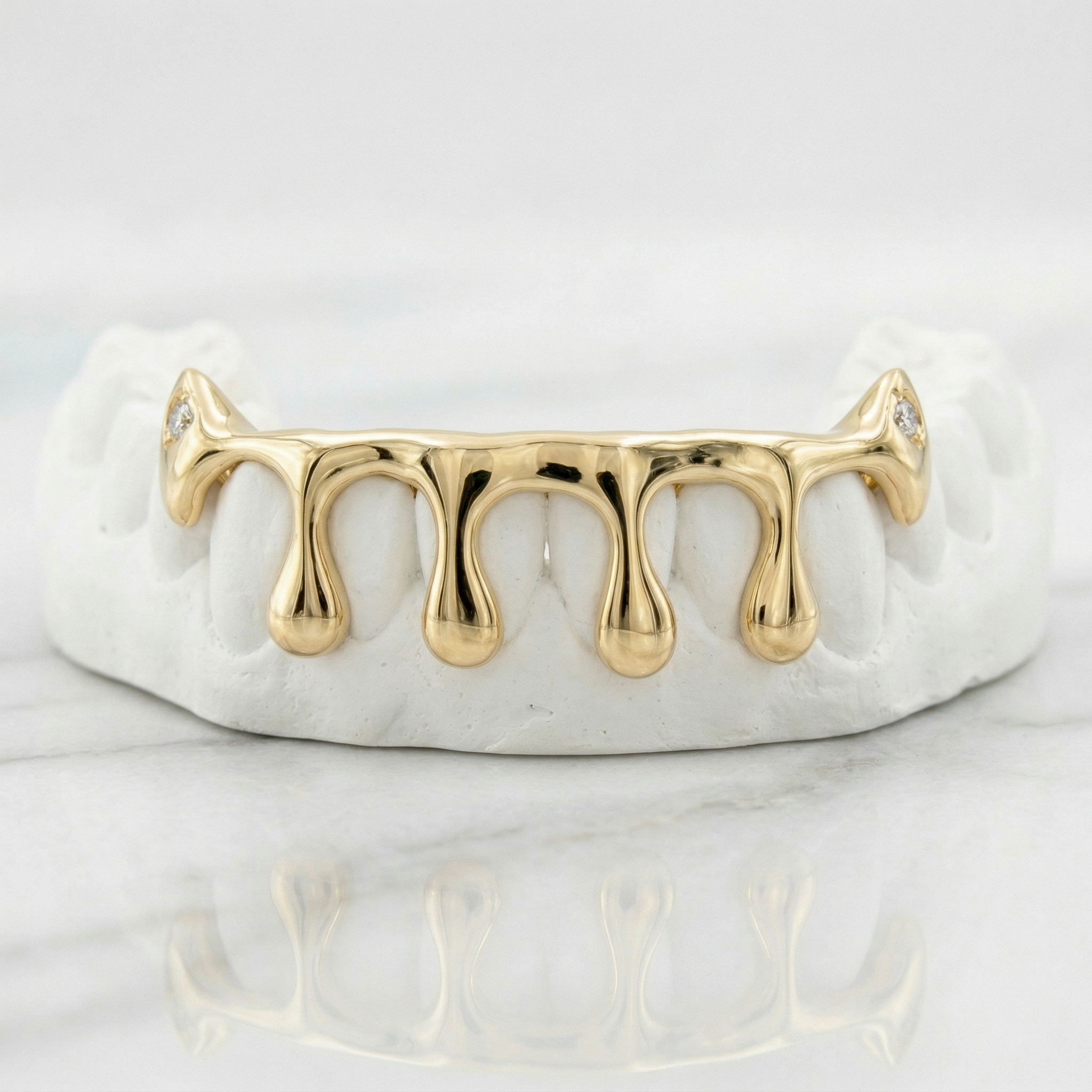 DRIP Diamond Dripping Gold Grill - JDG53B