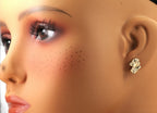 10k Yellow Gold Nuggett Earrings. Small