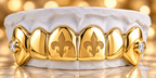 JDWR-6041A-1 - Teeth Solid With 2 Engraved Teeth & Two Solitaires