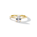 Solitaire Pave Engagement Ring