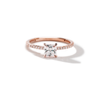 Solitaire Pave Engagement Ring