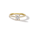 Solitaire Pave Engagement Ring