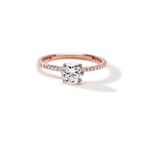 Solitaire Pave Engagement Ring