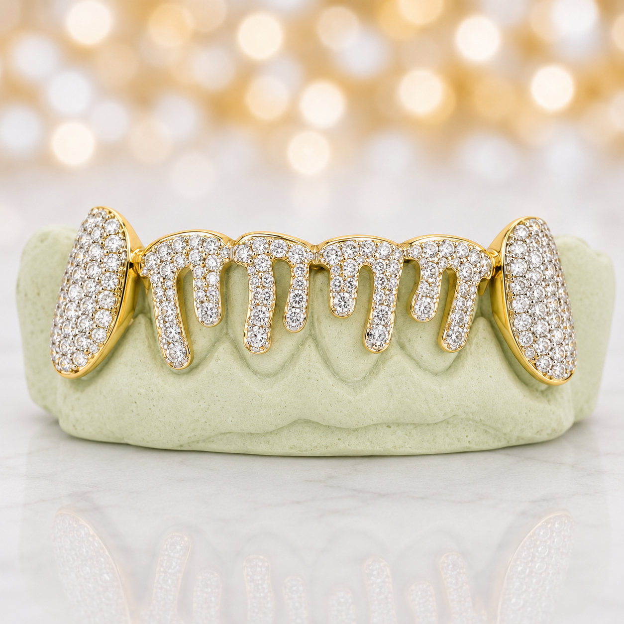 JDWR-2024 - 6 TOP OR 6 BOTTOM SI Hand prong Dripping Diamond Grillz