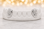 JDTK-S2530060 2 Gold Fang Teeth with Diamonds