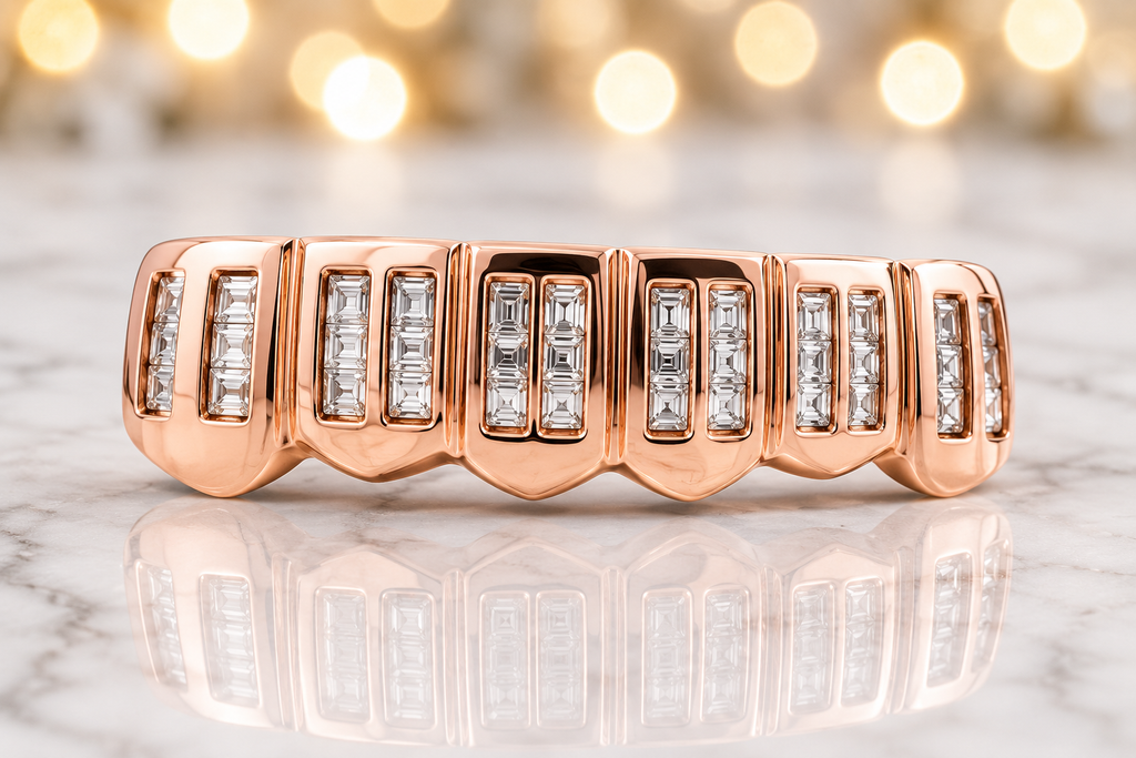 JDWR-C117C-2 Row HAND Channel Set Diamond Grillz