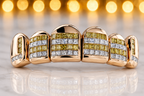 JDWR-TVJ_S116-YELLOW & WHITE PRINCESS CUT INVISIBLE SET GRILL