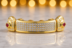 JDWR-TVJ-S111-6 TEETH HORIZONTAL PRINCESS CUT DIAMOND GRILL