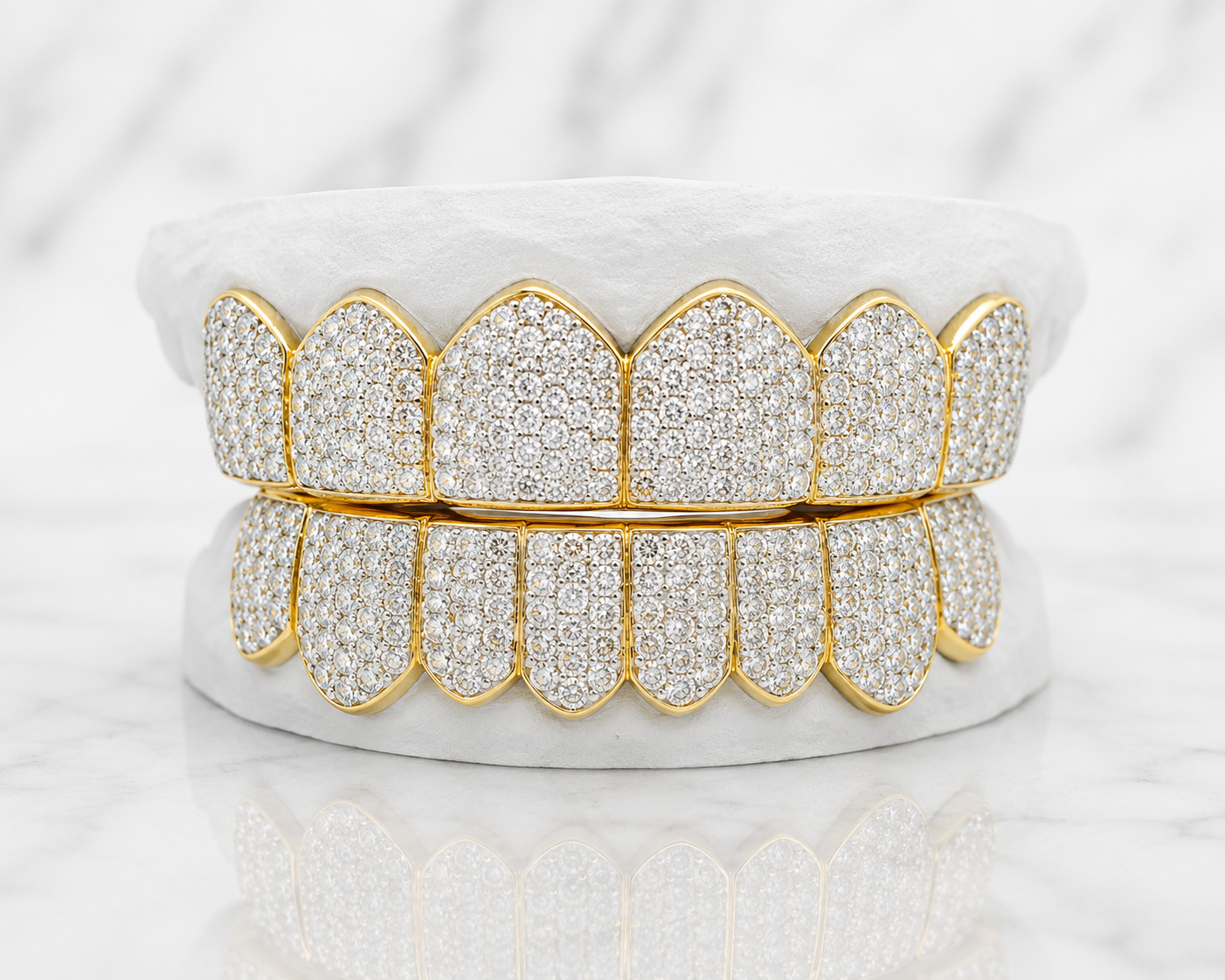 JDWR-S172802 14 Teeth Hand Prong Set Diamond Grill