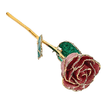 LACQUERED ROSES WITH GOLD/PLATINUM TRIM