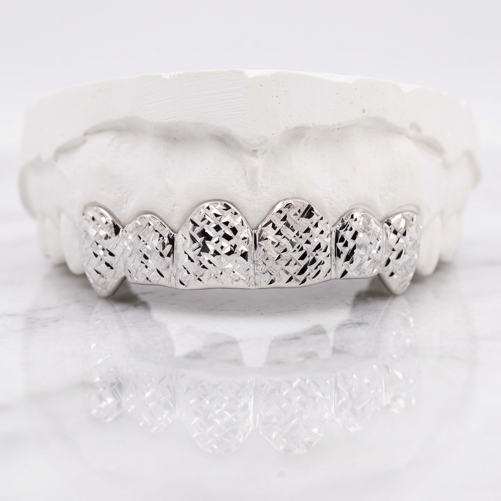 JDTK-6093- Custom 6 Teeth High Polish Diamond Cut Grill