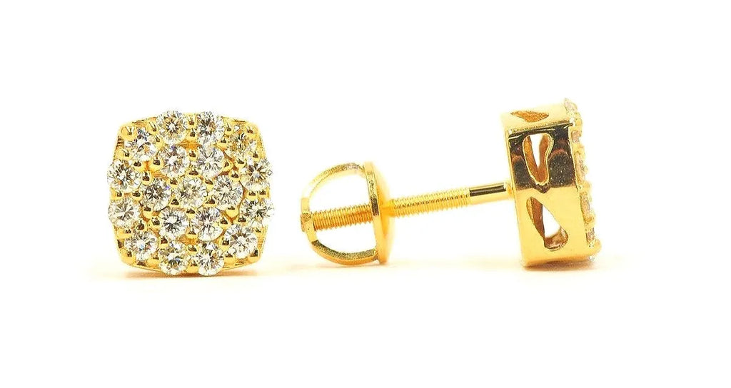 JDTK-F83464- Custom Cluster Earrings with 0.9CT Diamonds - Johnny Dang & Co