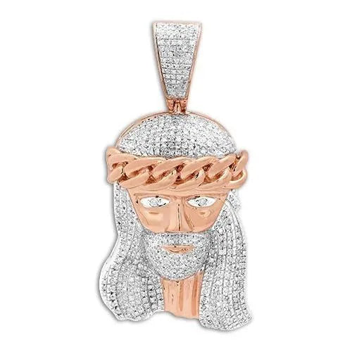 10KR 1.10CTW DIAMOND MIAMI CUBAN JESUS PENDANT - Johnny Dang & Co