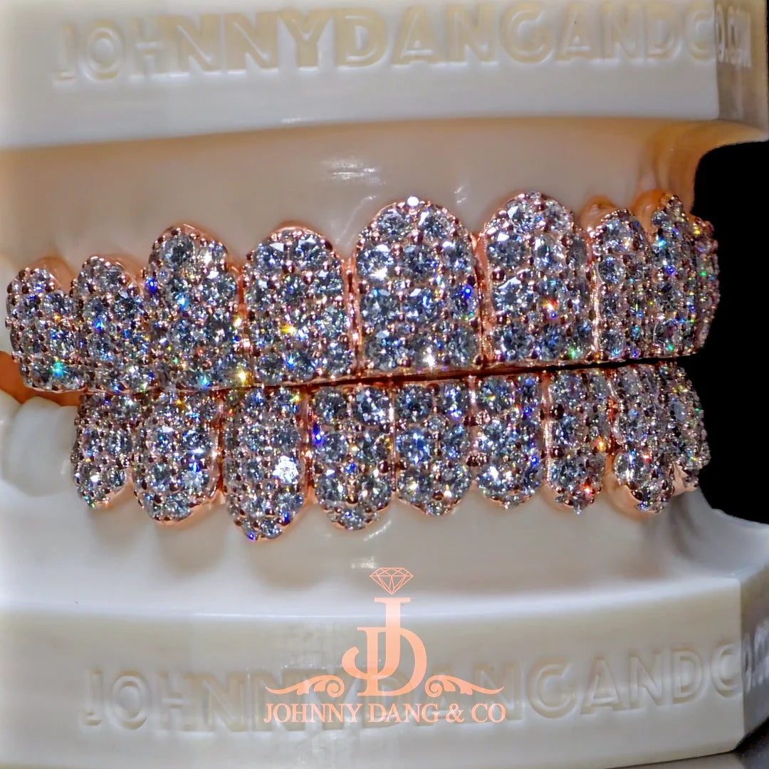 JDWR-2026-2-Flawless "10pt Ghost" Set Grillz Rose Gold (PULL OUT)