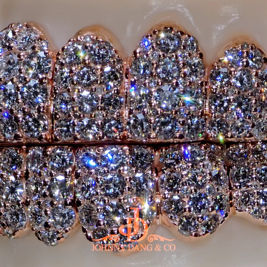JDWR-2026-2-Flawless "10pt Ghost" Set Grillz Rose Gold (PULL OUT)