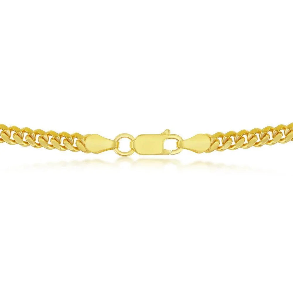 Sterling Silver 4mmSolid' Miami Cuban Chain - Gold Plated - Johnny Dang & Co