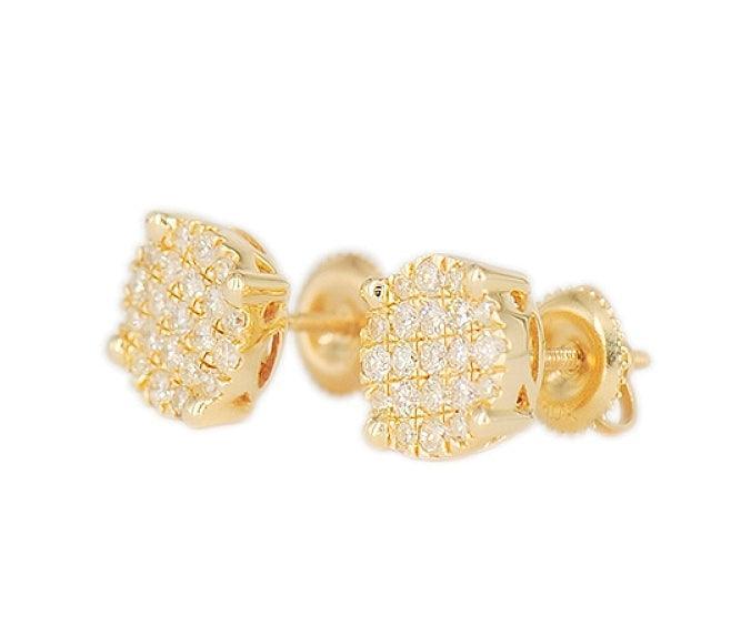 JDTKE3549-FD- Custom Diamond Cluster Earrings- - Johnny Dang & Co