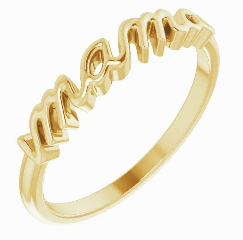 JDTKSP-57739- 14K Mama Ring - Johnny Dang & Co