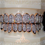 JDWR-2026-10 Flawless "French Cut" Invisible Set Grillz Rose Gold (Pullout)