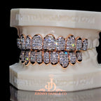 JDWR-2026-10 Flawless "French Cut" Invisible Set Grillz Rose Gold (Pullout)