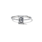 Solitaire Pave Engagement Ring