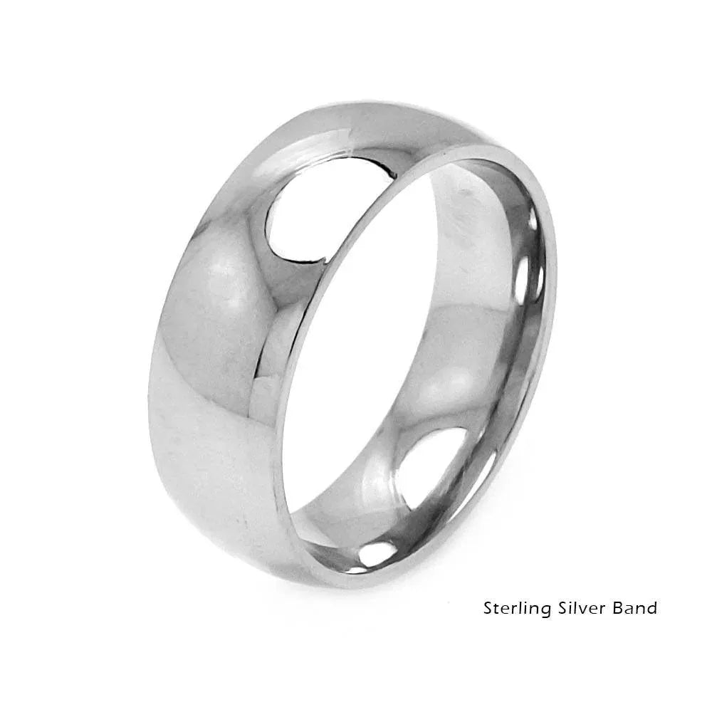 High Polished 925 Sterling Silver Plain Wedding Band Round Ring - 7MM