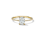 Solitaire Pave Engagement Ring