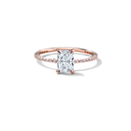Solitaire Pave Engagement Ring