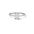 Solitaire Pave Engagement Ring