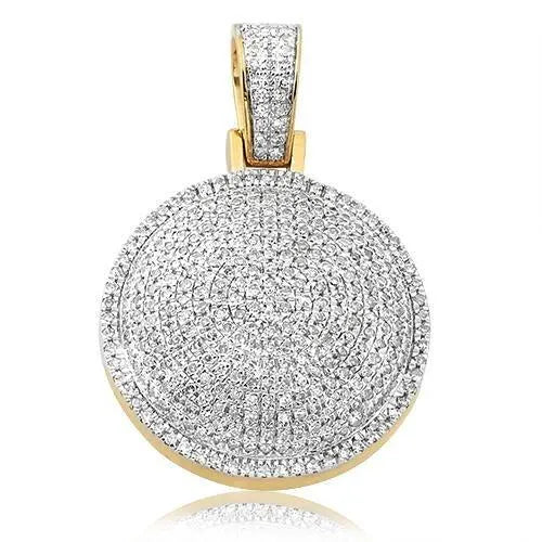10KY 0.65CTW DIAMOND 3-D DOME MEDALLION - Johnny Dang & Co