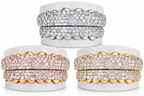 JDWR-G4070-Emerald Prong set Diamonds