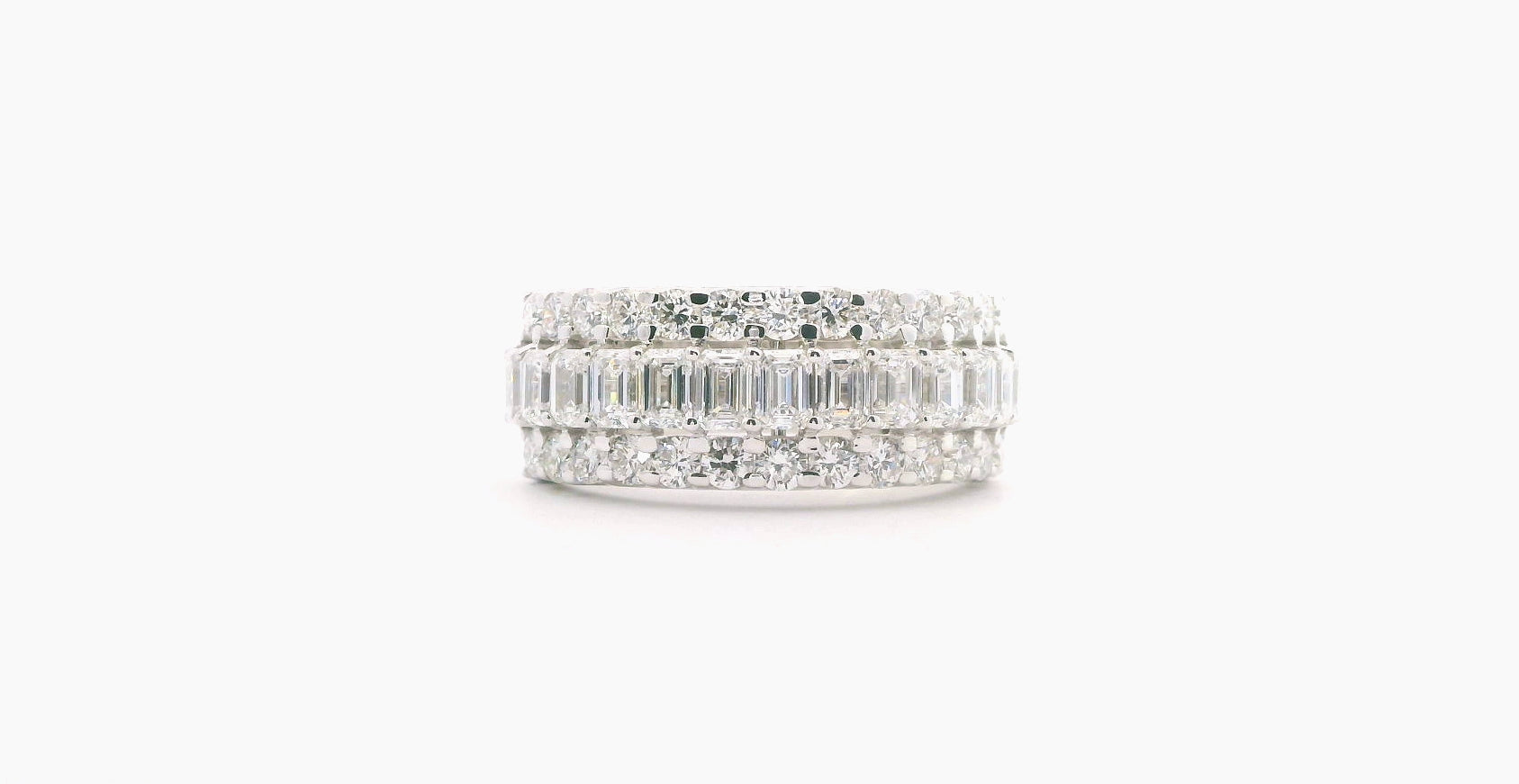 14K Mens Lab Diamond Band